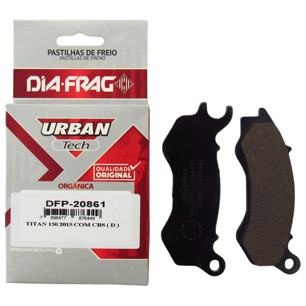 Pastilha de Freio Dianteira para Honda CG 160 - Dia-Frag - DFP-20861