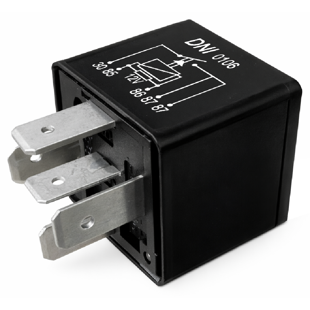 Relê 12V Auxiliar com 5 Terminais 25 Ah - DNI - 0106