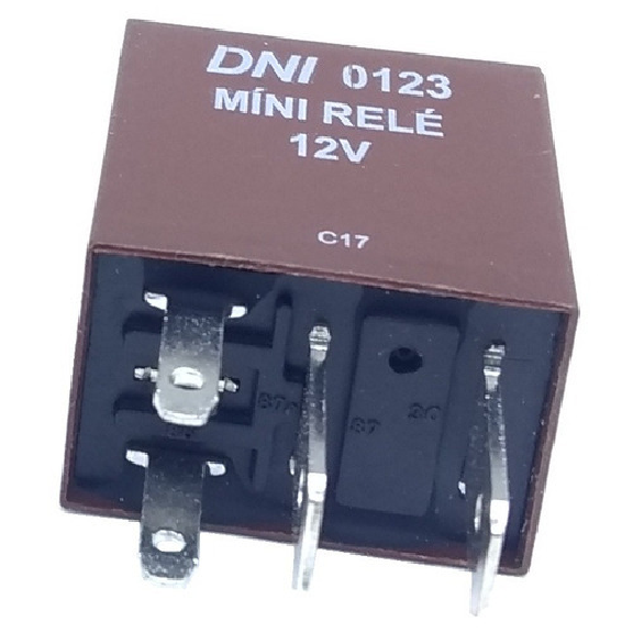 Relê auxiliar 12V - 4 terminais universal - DNI - 0123