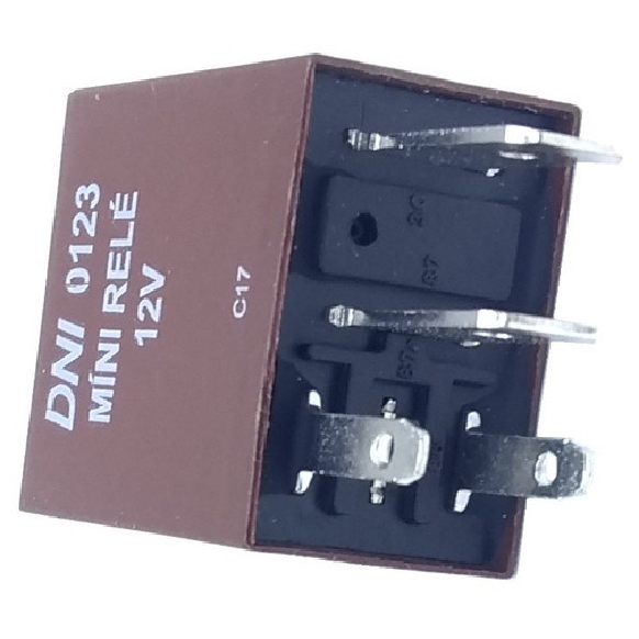 Relê auxiliar 12V - 4 terminais universal - DNI - 0123