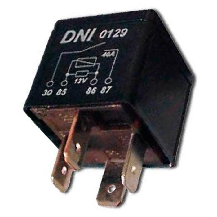 Relê 12V 40Ah 4 Terminais - DNI - 0129