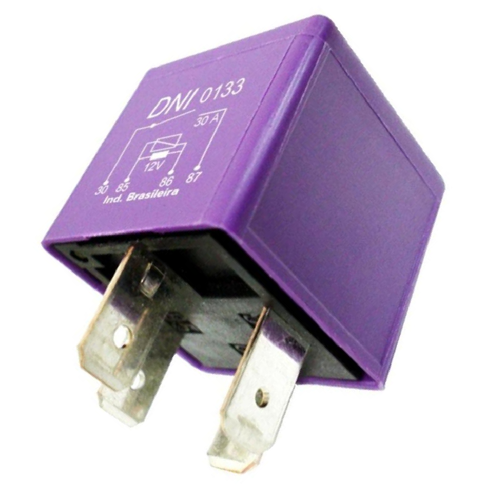 Relê 12V Auxiliar Plástico - DNI - 0133