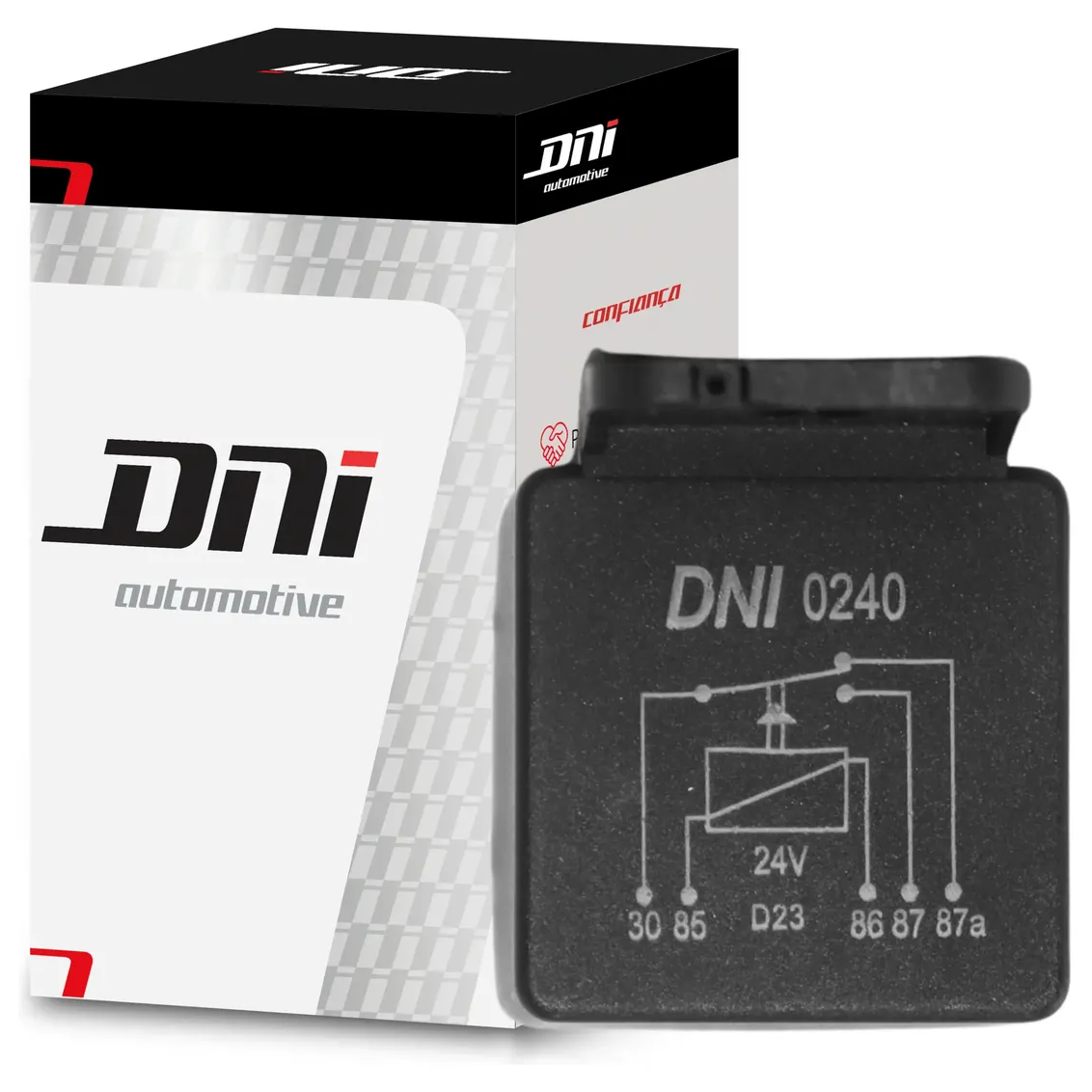 Relê Auxiliar 24V 5 Terminais - DNI - 0240