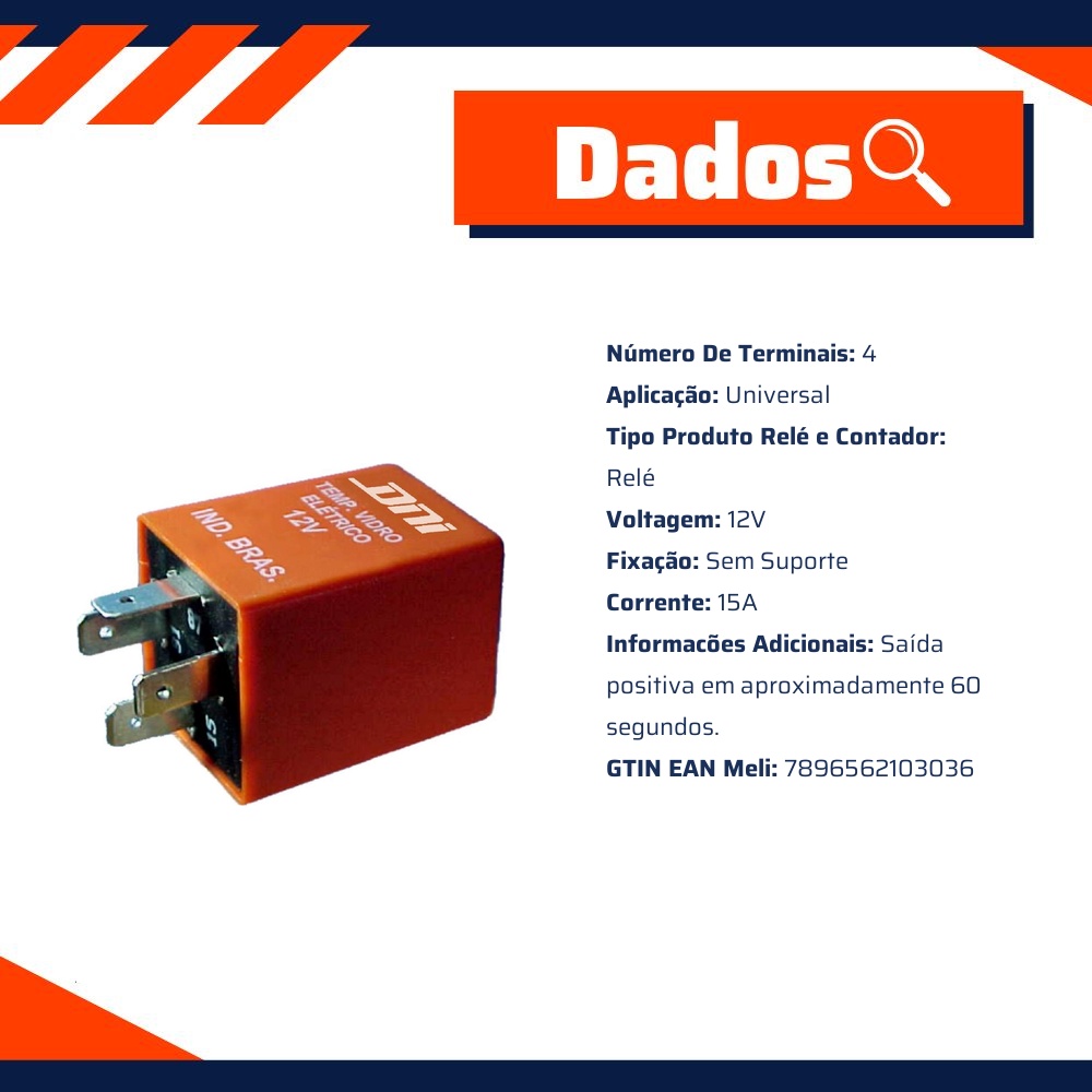 Relê Temporizador 12V - DNI - 0303