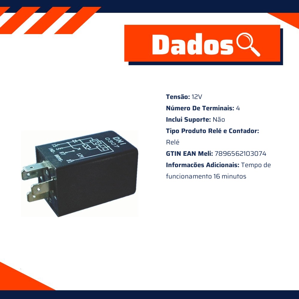 Relê Temporizador 12V - DNI - 0307