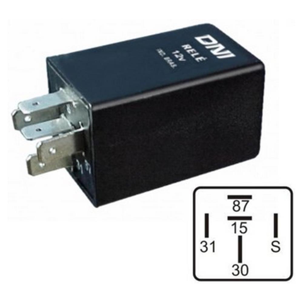 Relé Pulso Negativo 12v 5 Terminais 10a Uso Geral - DNI - 0415