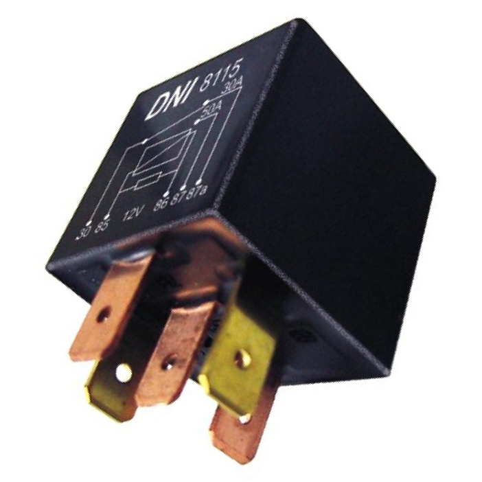 Relé Auxiliar 12V 5 Pinos 50A 30A Reversor Universal - DNI - 8115