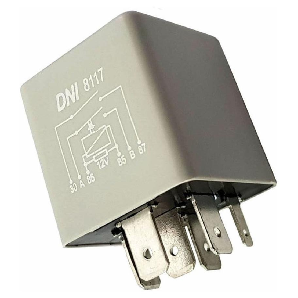 Relê 12V 6 Terminais Branco - DNI - 8117