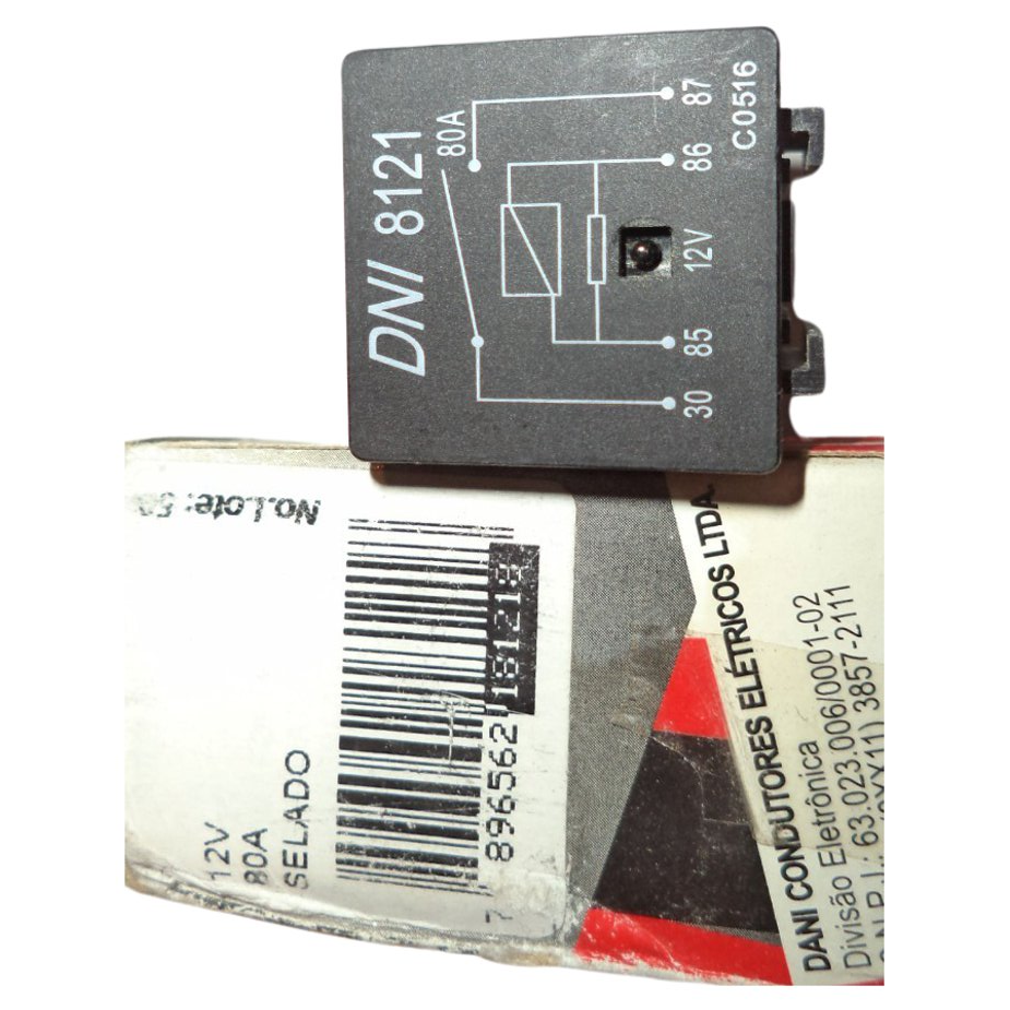 Relê Auxiliar 12V - DNI - 8121