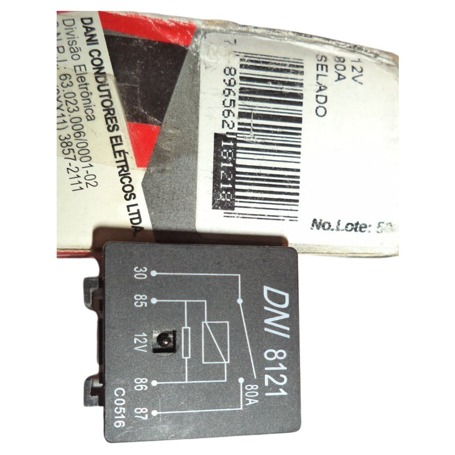 Relê Auxiliar 12V - DNI - 8121