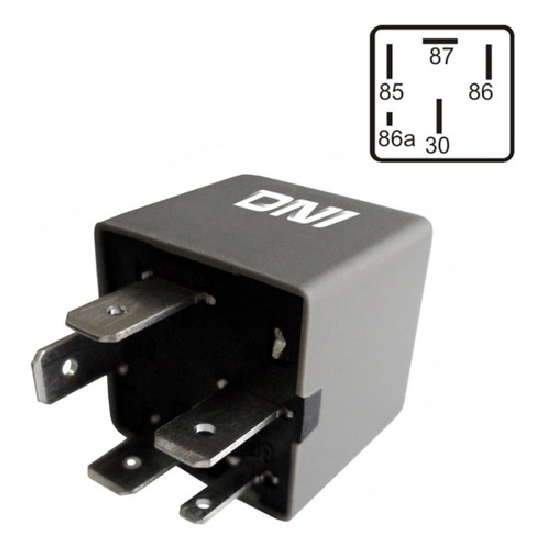 Relê 12V 5 Terminais Cor Preto - DNI - 8152