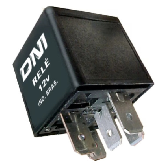 Relê 12V 5 Terminais de Plástico - DNI - 8511