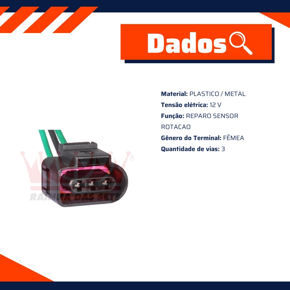 Chicote Sensor Rotação 12V - Rainha das Sete - ETE 5102