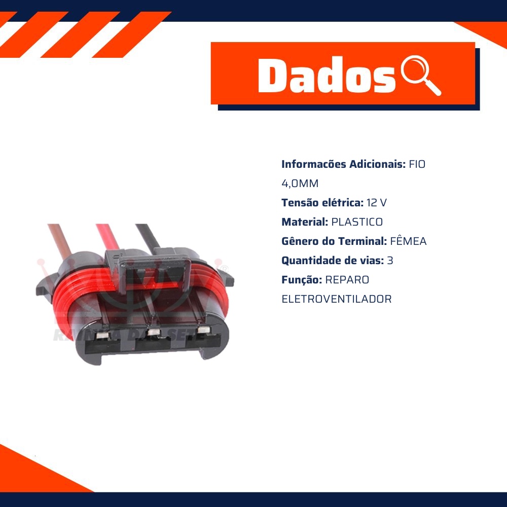 Chicote Plástico 12V Fêmea - Rainha das Sete - ETE 7777