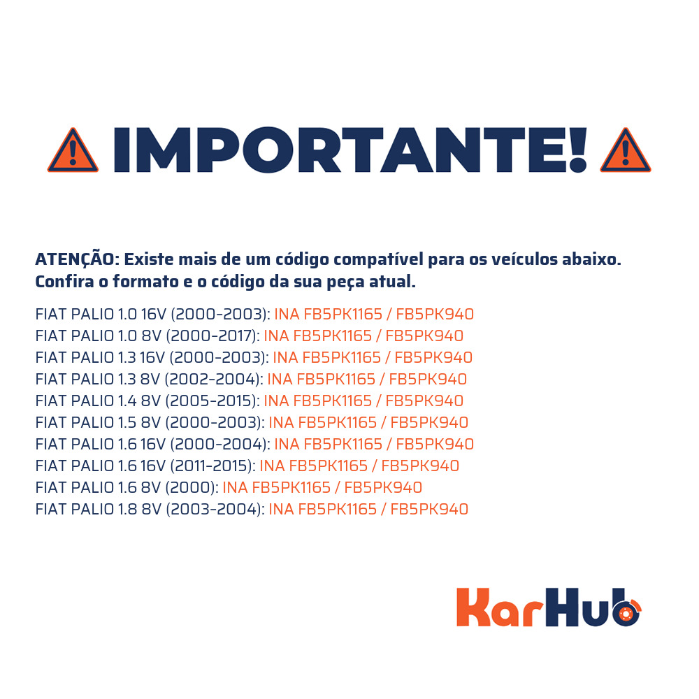 Correia de Acessórios FEAD 1165mm - INA - FB5PK1165