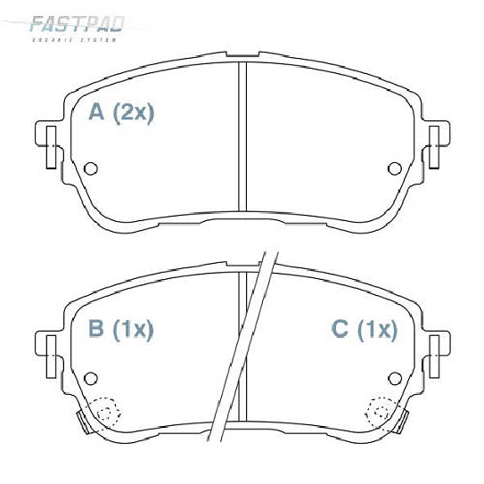Pastilha de Freio Dianteira para Toyota Corolla - Willtec - FP1043
