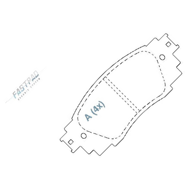 Pastilha de Freio Traseira para Lexus RX 450H e Toyota RAV4 - Willtec - FP1048