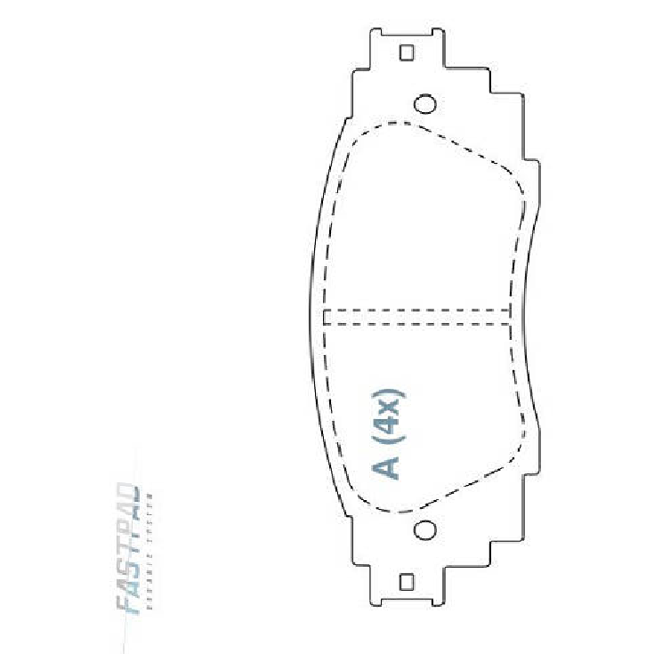 Pastilha de Freio Traseira para Lexus RX 450H e Toyota RAV4 - Willtec - FP1048