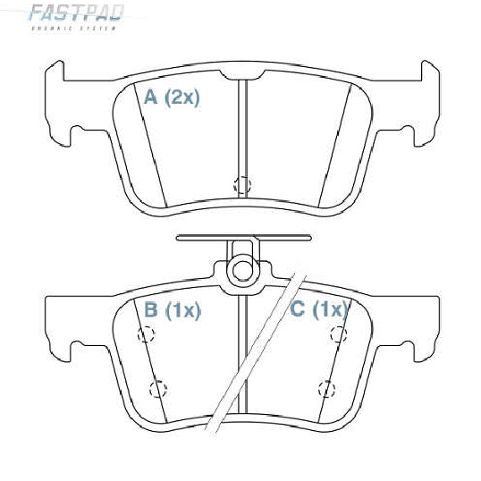 Pastilha de Freio Traseira para Ford Fusion - Willtec - FP180