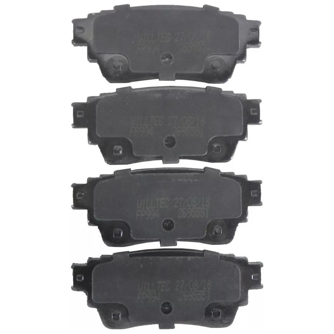 Pastilha de Freio Traseira para Mitsubishi Eclipse Cross e Outlander - Willtec - FP994