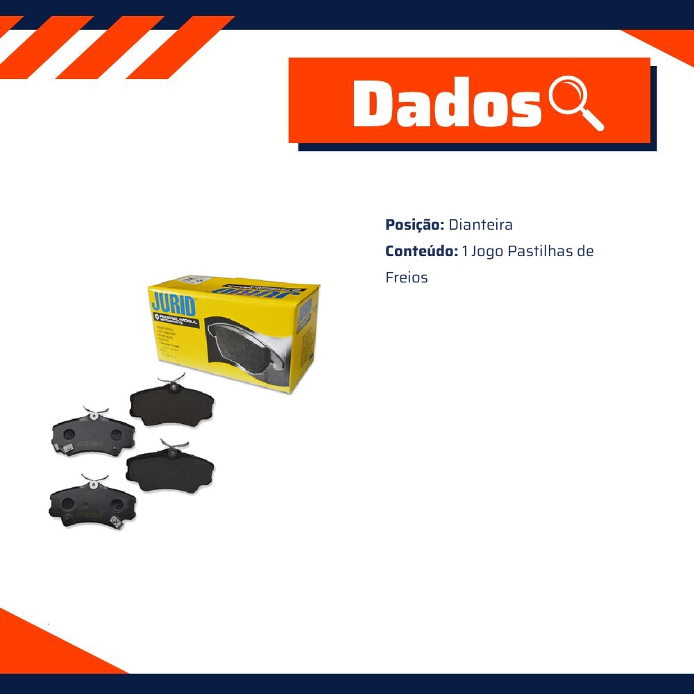 Pastilha de Freio Dianteira para Honda Civic - Jurid - HQJ-2089A