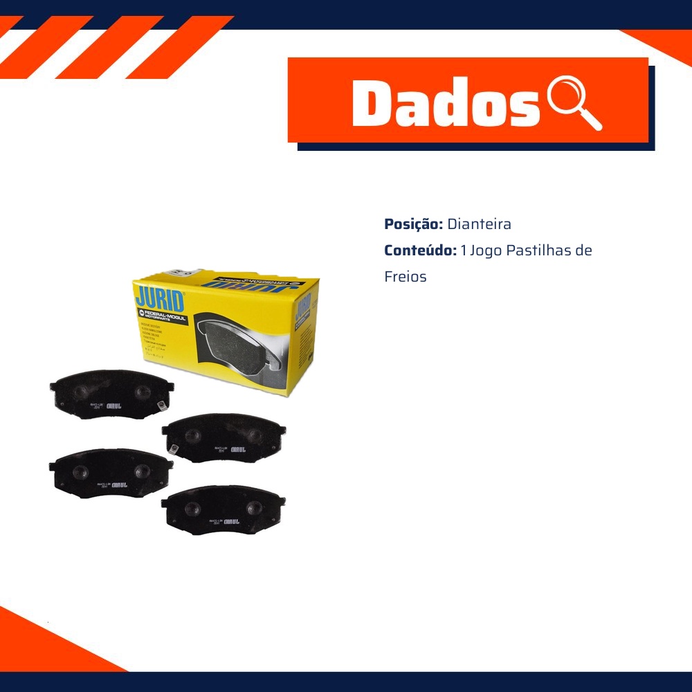 Pastilha de Freio Dianteira para Hyundai Creta - Jurid - HQJ-2344A