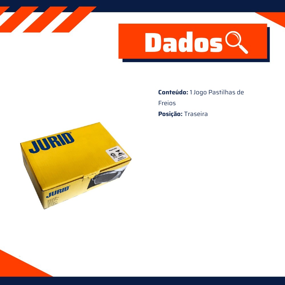Pastilha de Freio Traseira para Ford Edge - Jurid - HQJ-2360