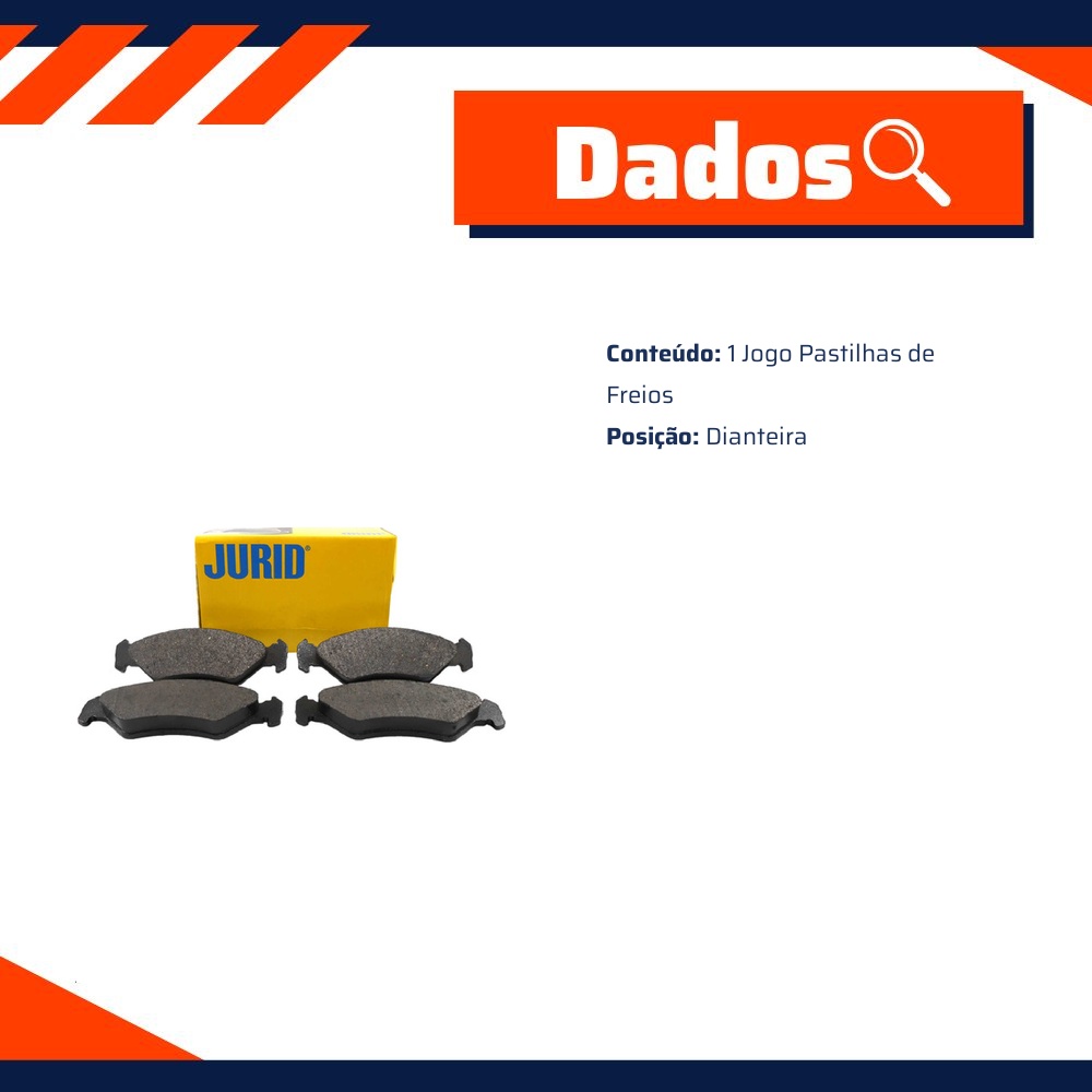 Jogo Pastilha de Freio Dianteira - JURID - HQJ-3002PA