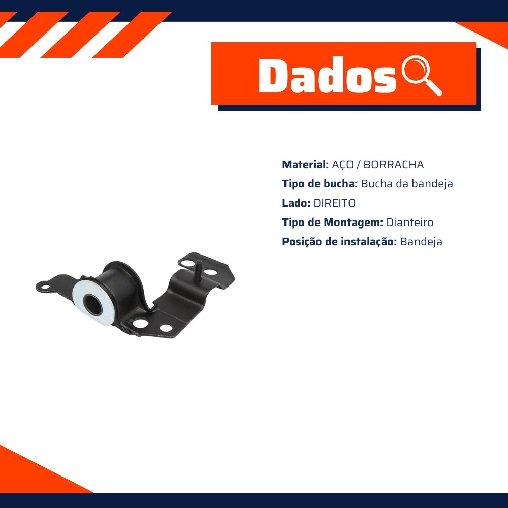 Bucha da Bandeja Dianteira - Mobensani - MB 481 A