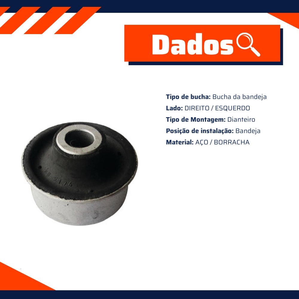 Bucha da Bandeja Dianteira - Mobensani - MB 9174