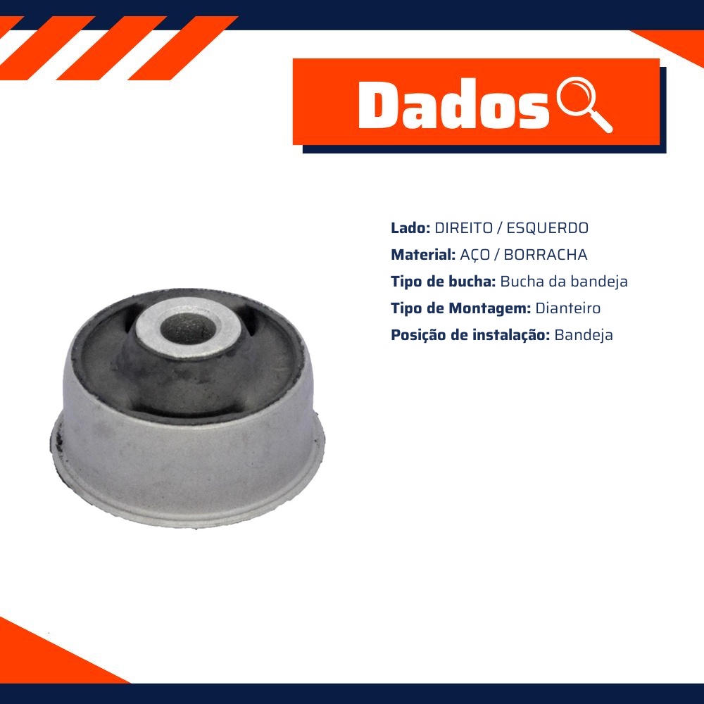 Bucha da Bandeja Dianteira - Mobensani - MB1204