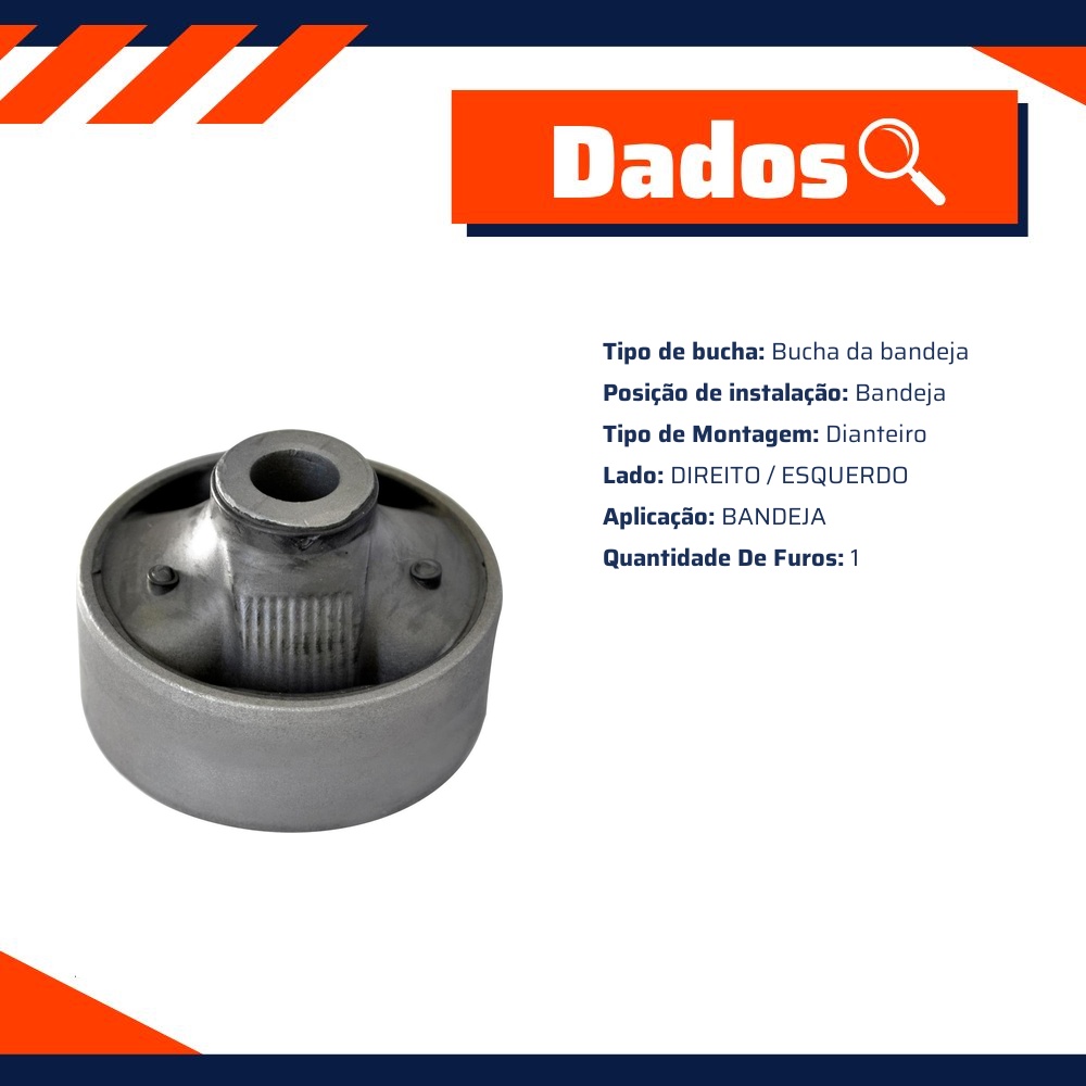 Bucha da Bandeja Dianteira - Mobensani - MB1225