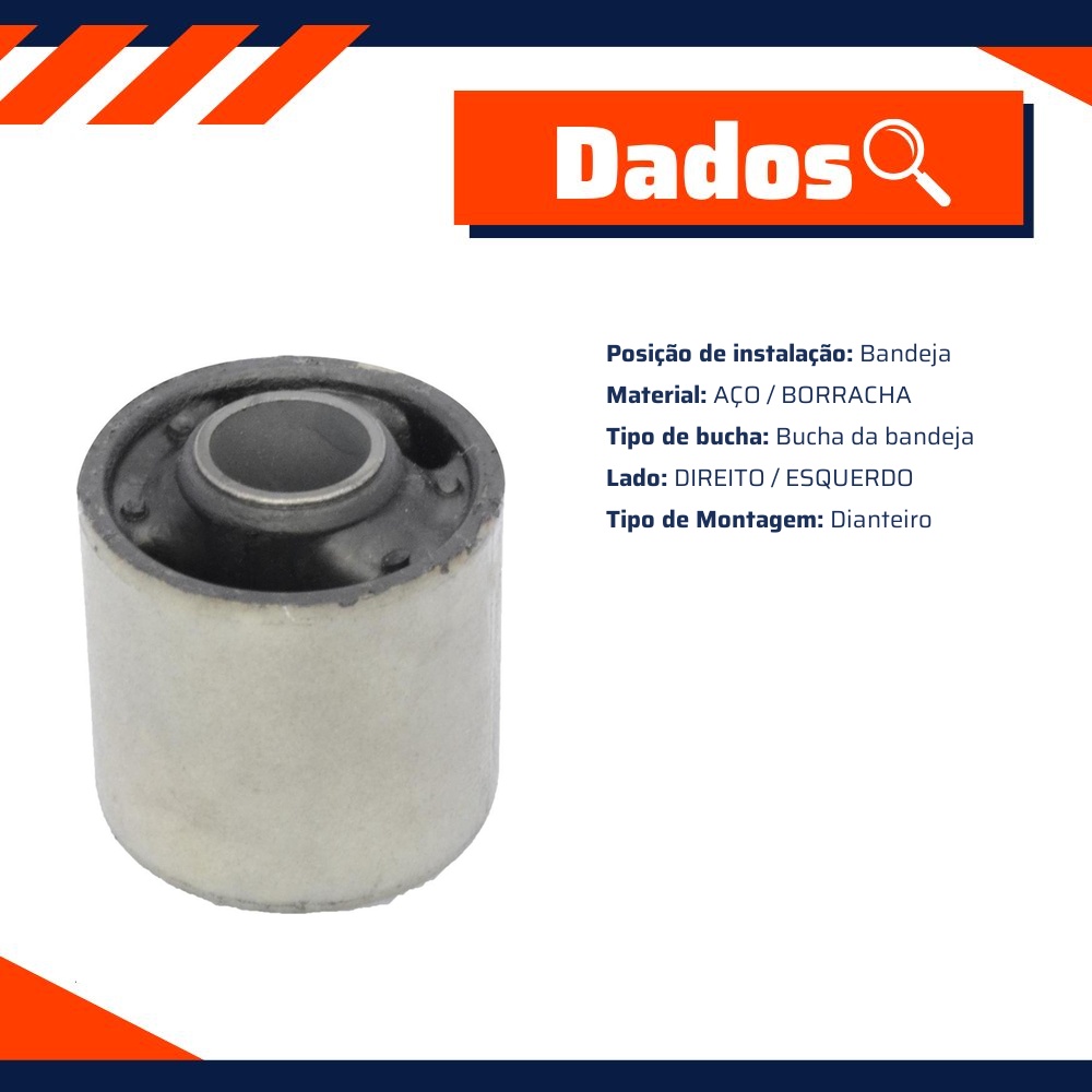 Bucha da Bandeja Dianteira - Mobensani - MB2220