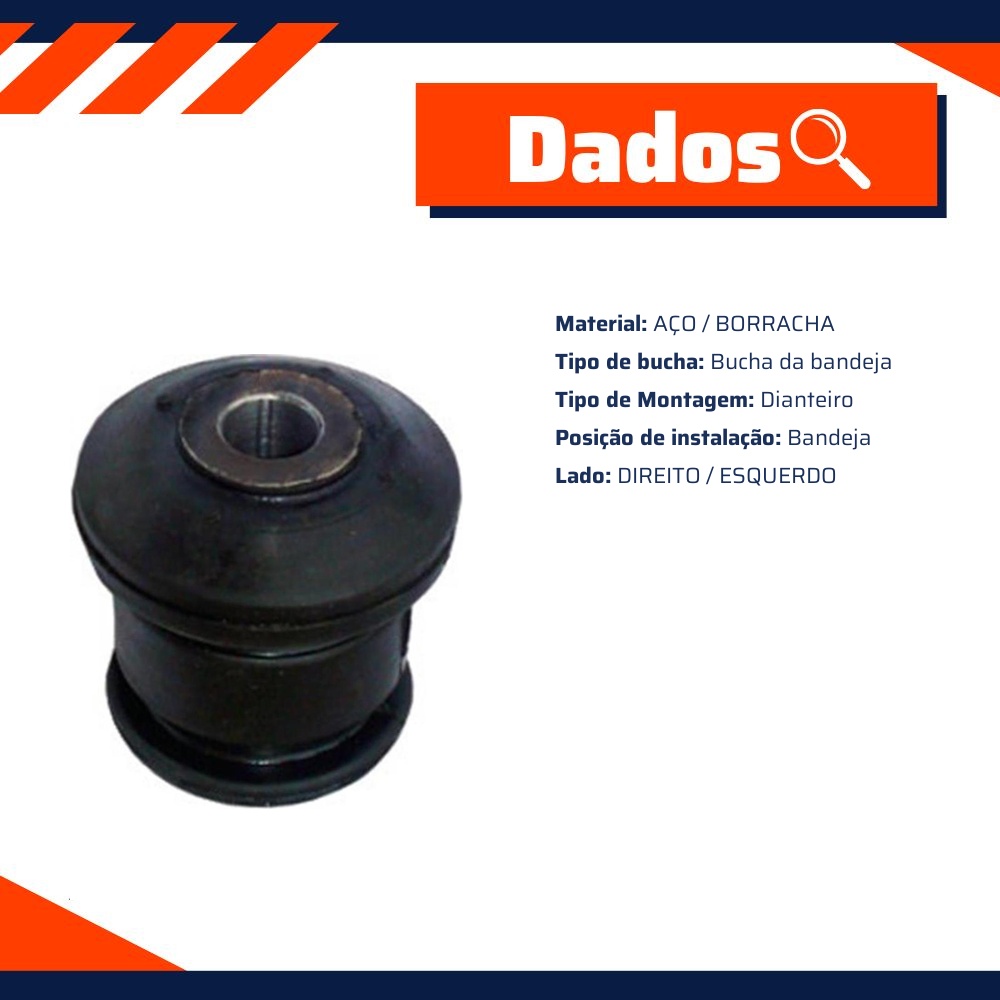 Bucha da Bandeja Dianteira - Mobensani - MB2222