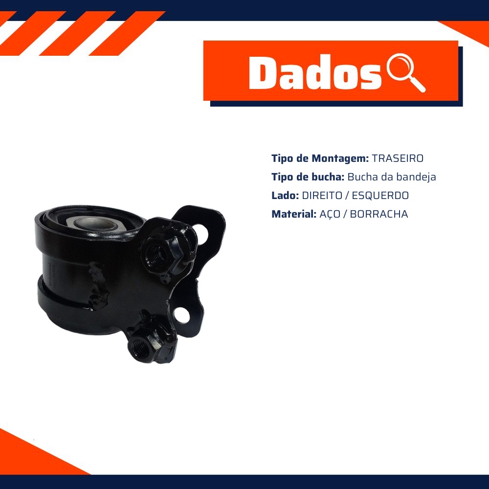 Bucha da Bandeja Traseira - Mobensani - MB2308