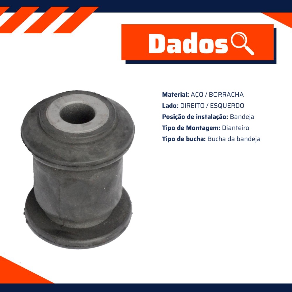 Bucha da Bandeja Dianteira - Mobensani - MB395