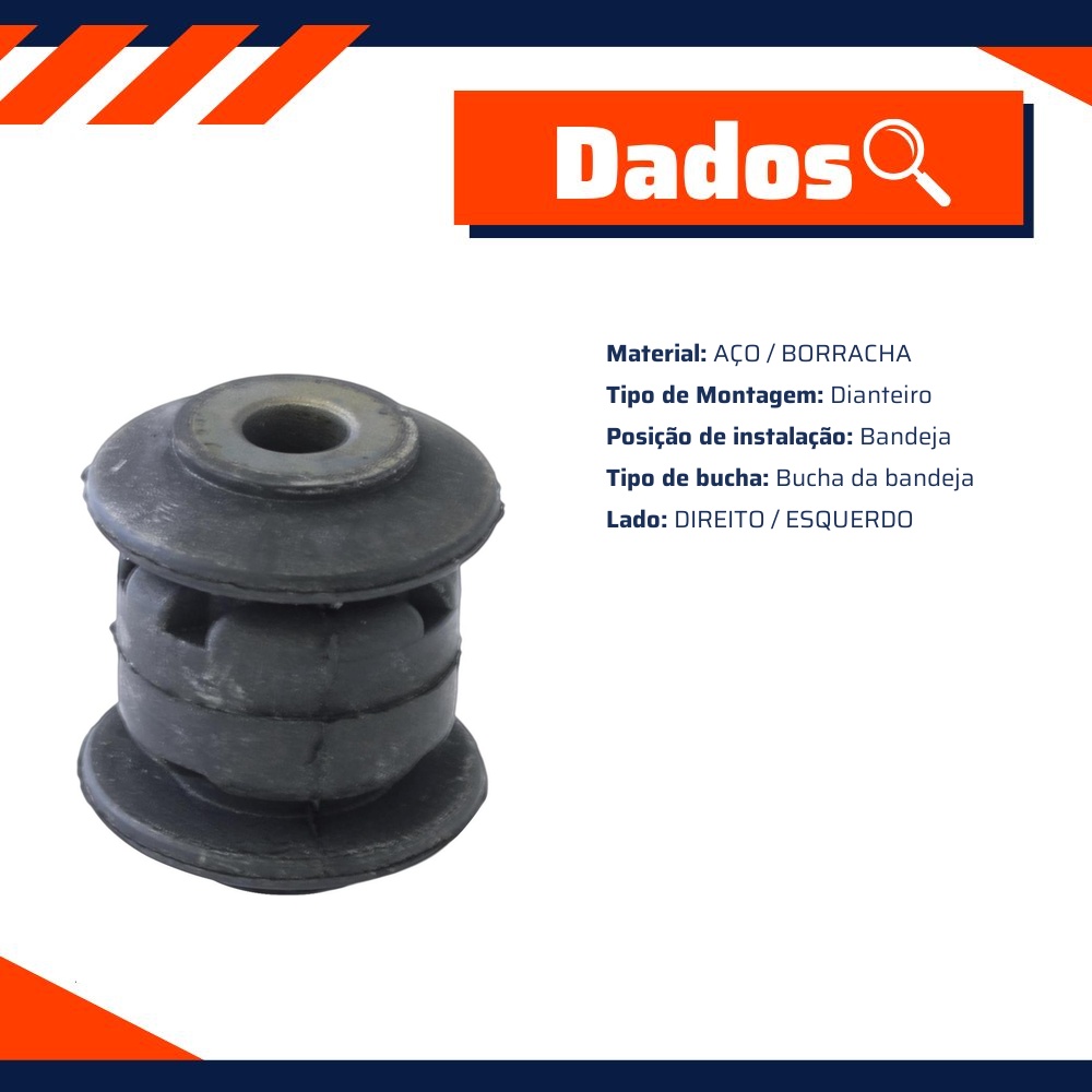 Bucha da Bandeja Dianteira - Mobensani - MB398