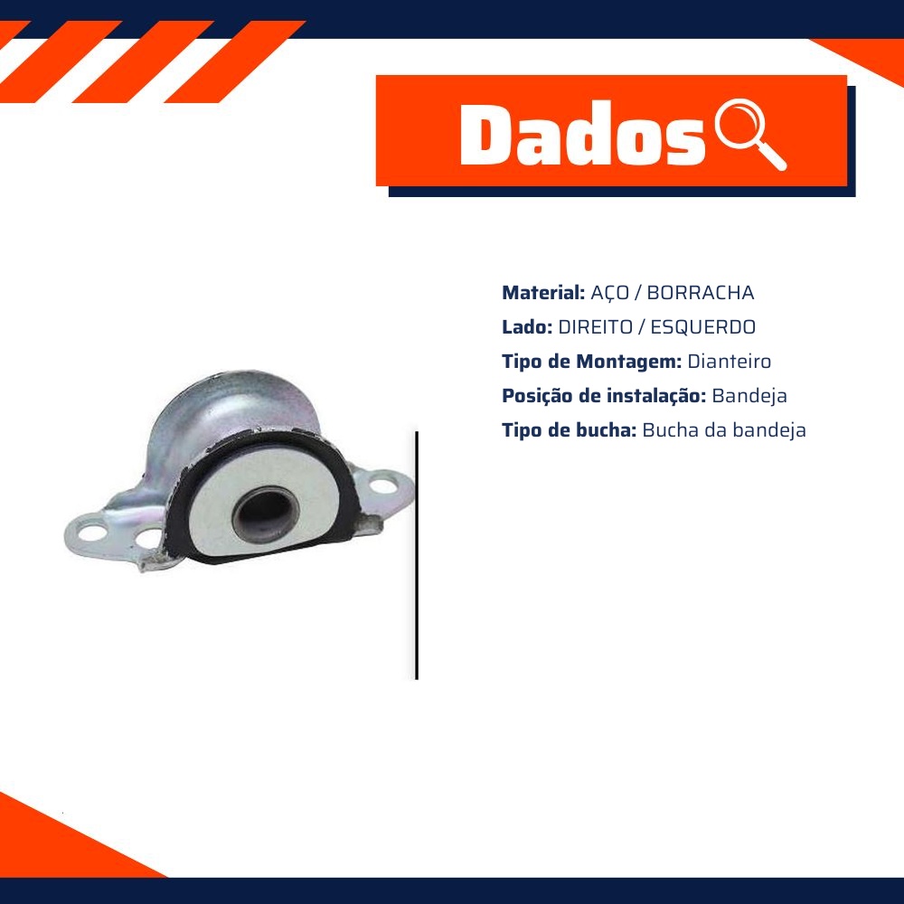 Bucha da Bandeja Dianteira para Fiat Argo e Cronos - Mobensani - MB4489