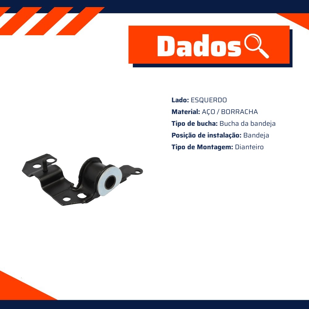 Bucha da Bandeja Dianteira - Mobensani - MB480A