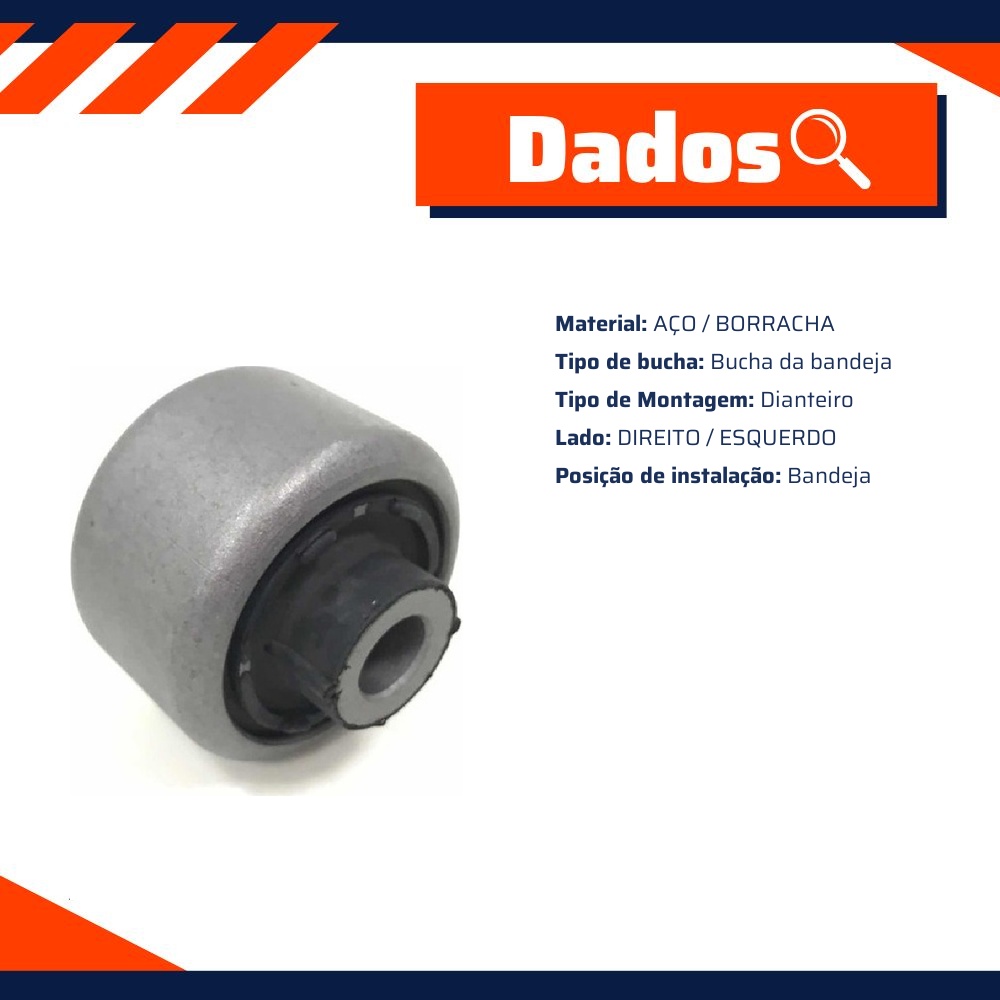 Bucha da Bandeja Dianteira - Mobensani - MB675