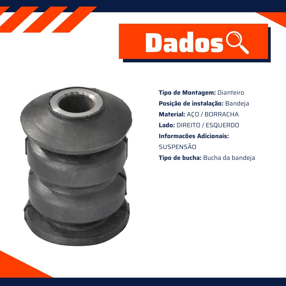 Bucha da Bandeja Dianteira - Mobensani - MB7015