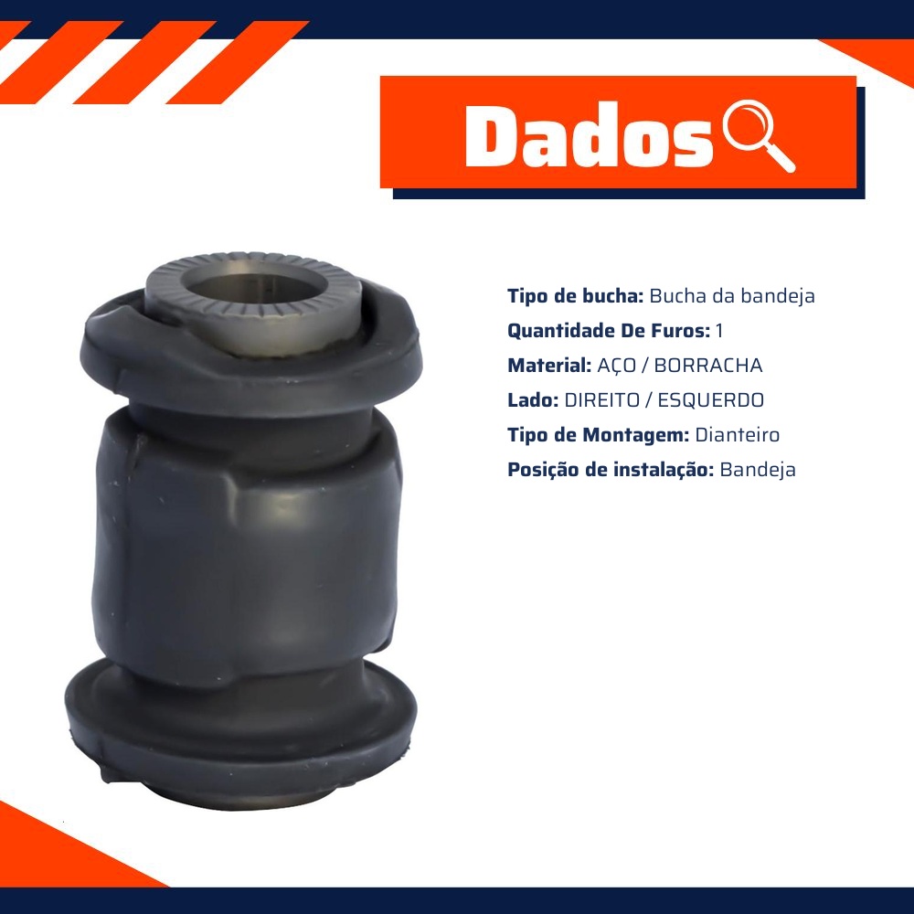 Bucha da Bandeja Dianteira - Mobensani - MB762