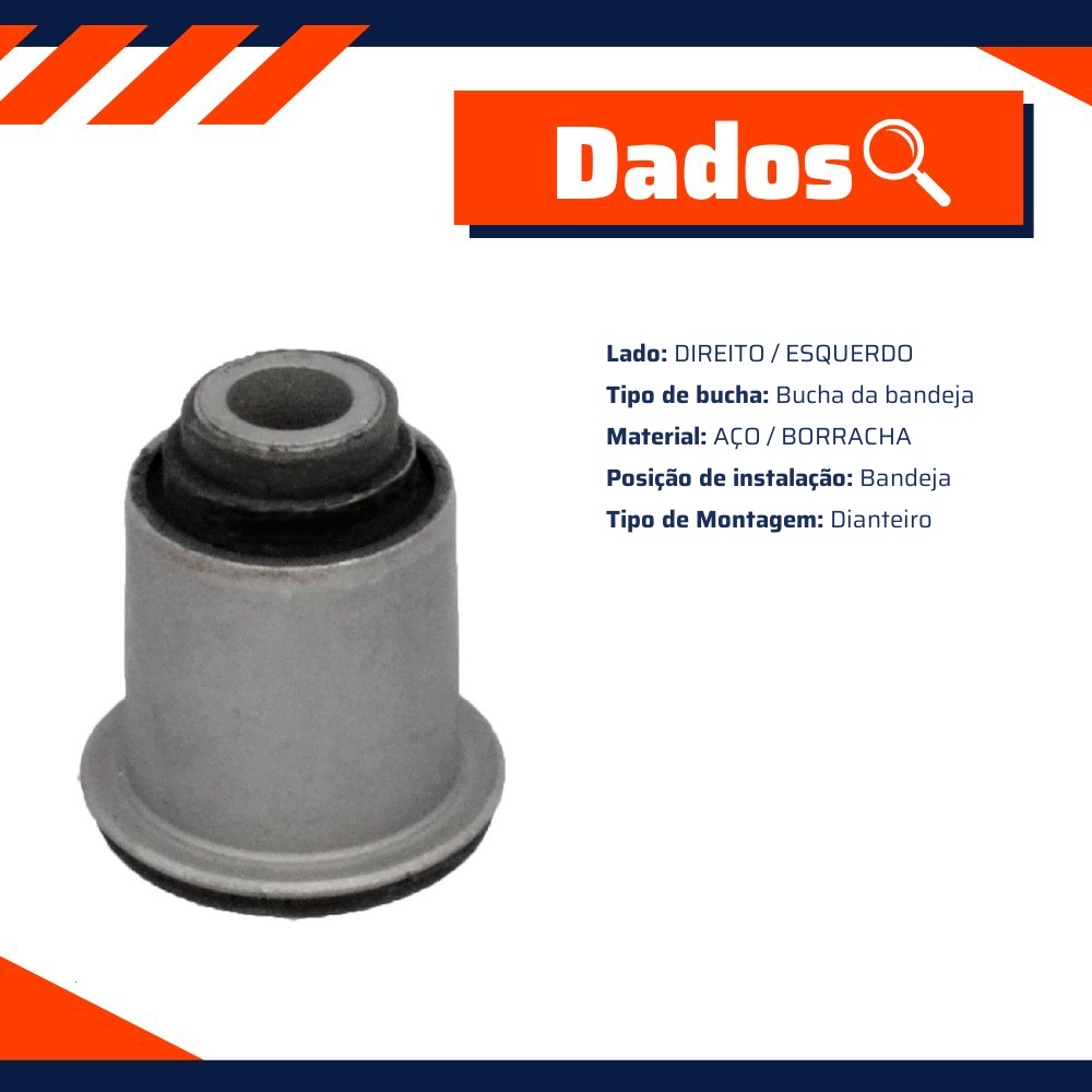 Bucha da Bandeja Dianteiro - Mobensani - MB9104