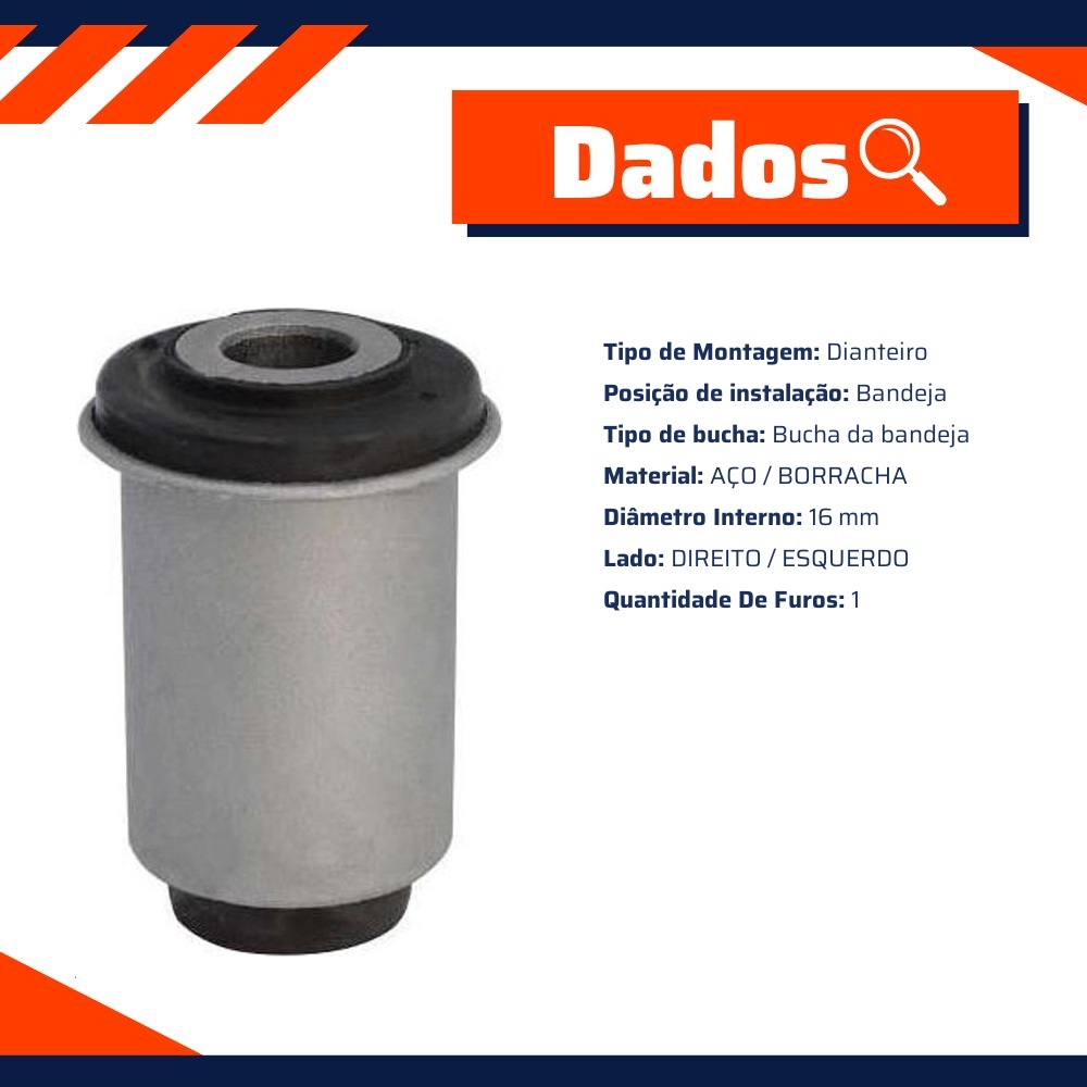 Bucha da Bandeja Dianteira para Hyundai HR e HR HD - Mobensani - MB9151