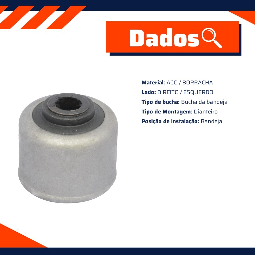 Bucha da Bandeja Dianteira - Mobensani - MB9166