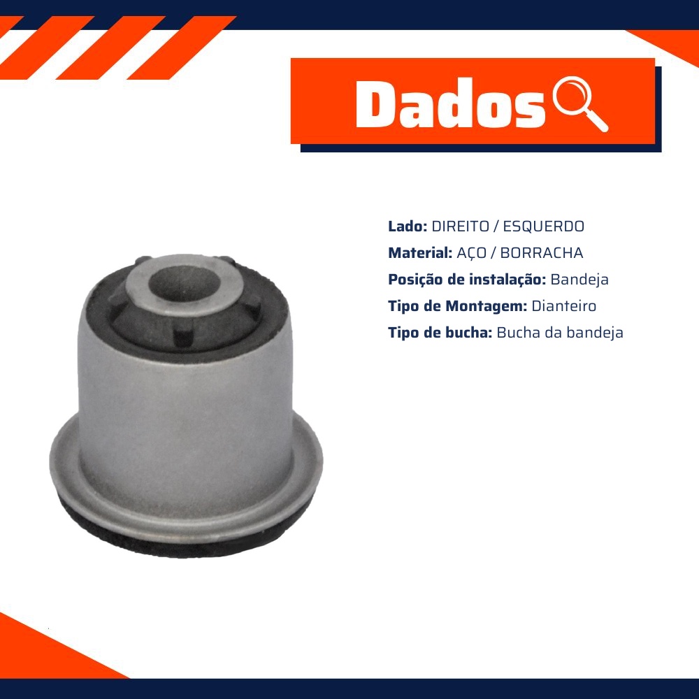 Bucha da Bandeja Dianteira - Mobensani - MB9325