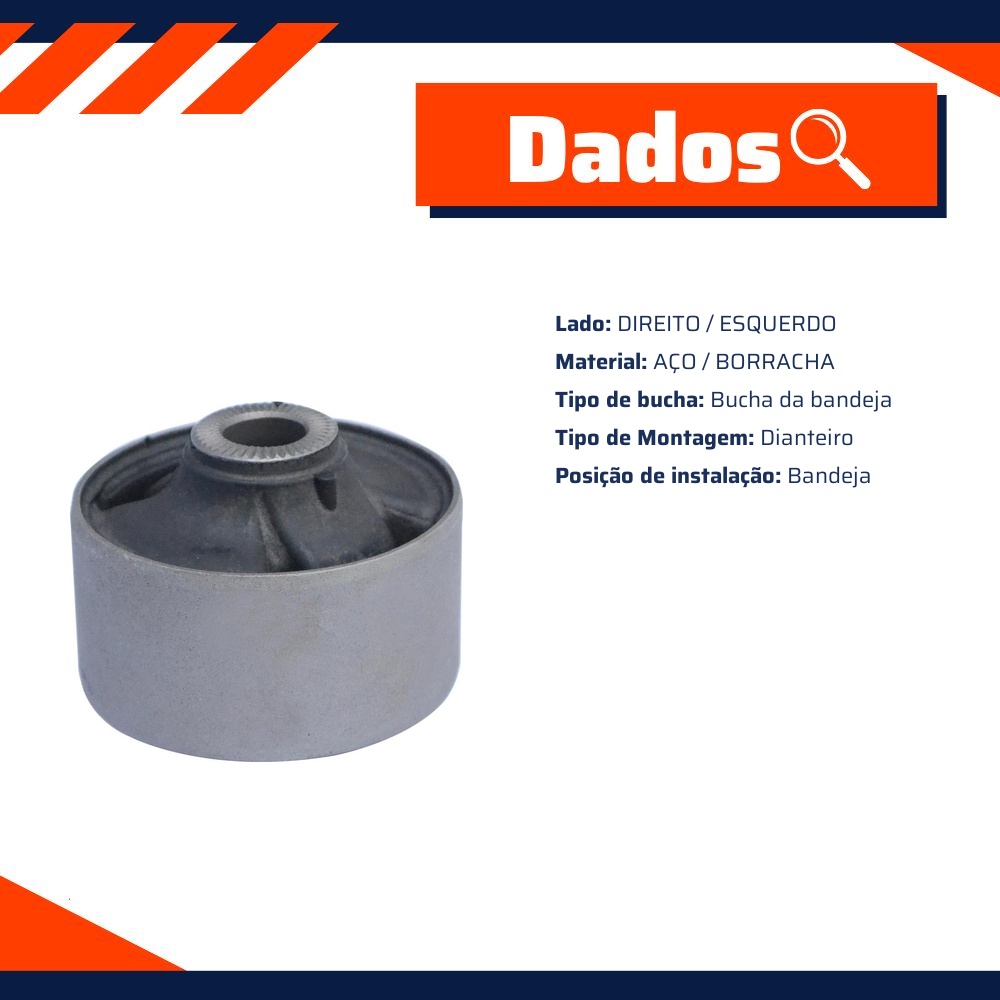 Bucha da Bandeja Dianteira - Mobensani - MB9347