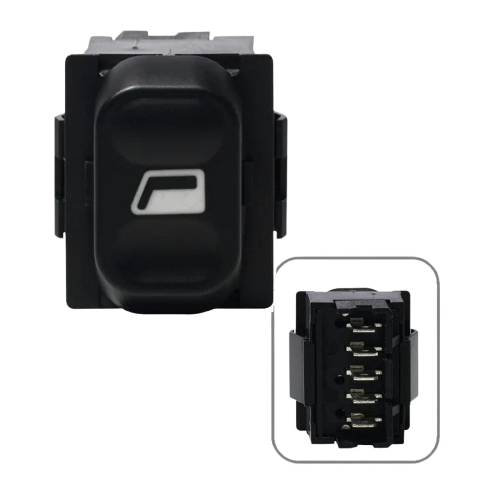 Interruptor Dianteiro Direito do Vidro Elétrico para Citroen Berlingo e Peugeot Partner - Dial - PG0115