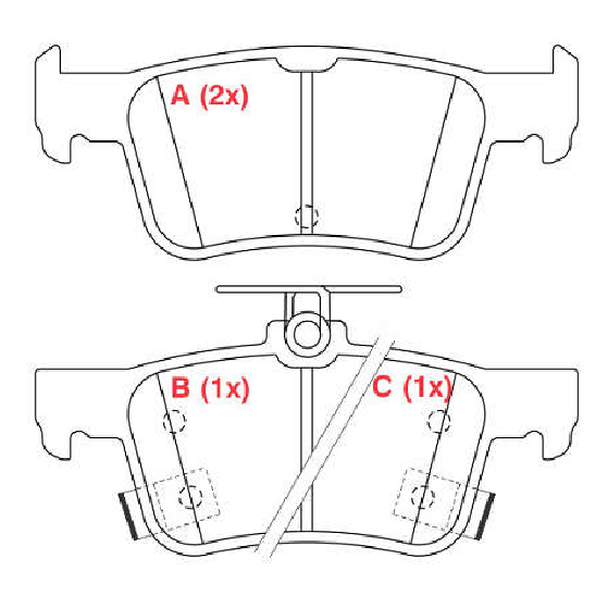 Pastilha de Freio Traseira para Honda Civic - Willtec - PW267