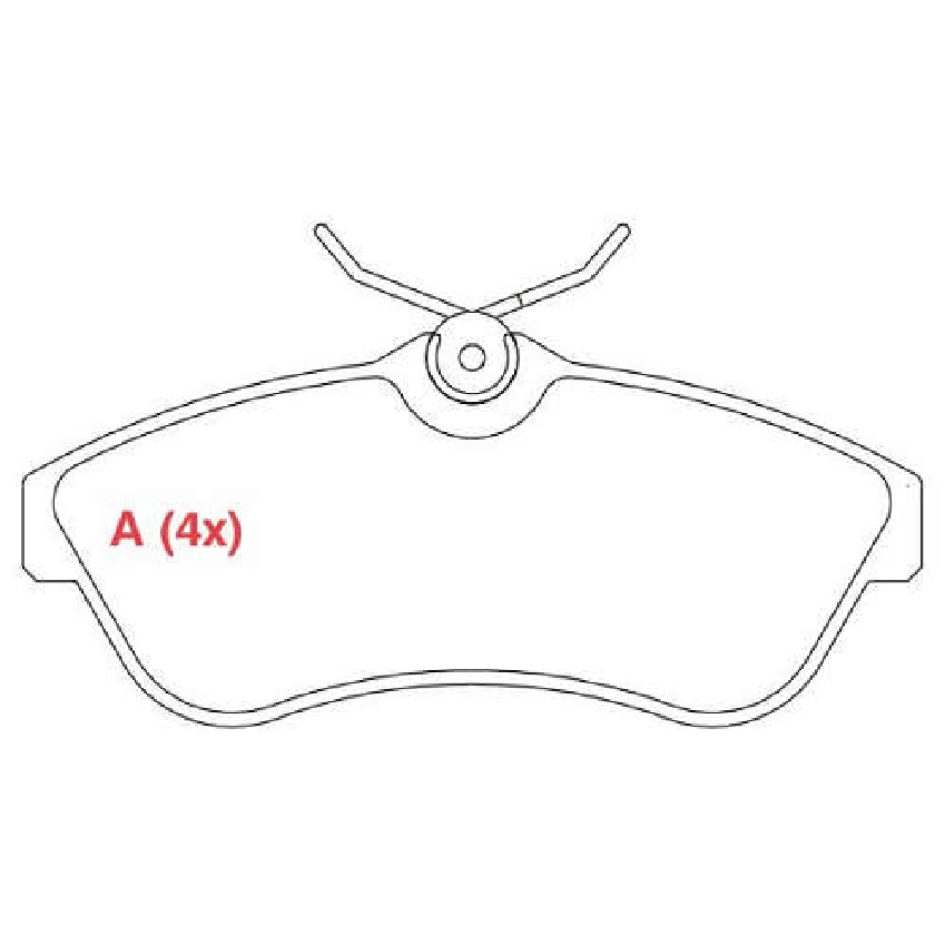Pastilha de Freio Dianteira para Citroen C3 e C3 Picasso - Willtec - PW508